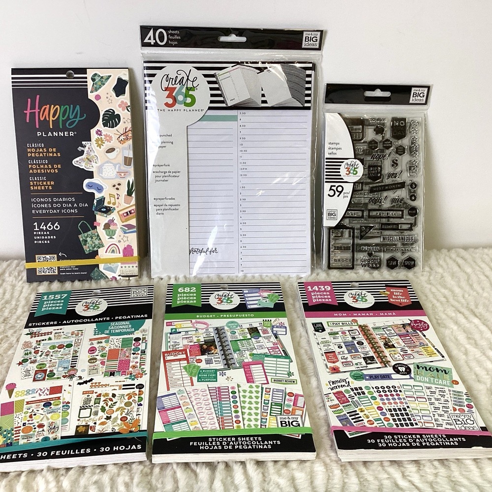 Happy Planner Create 365 Sticker Books Planner Paper Stamps Journaling Organizer